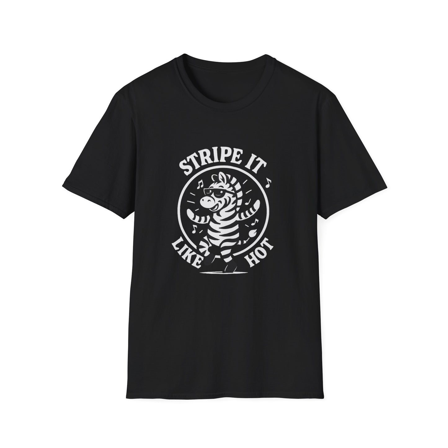 Zebra T-Shirt - 'Stripe It Like Hot' Softstyle Tee