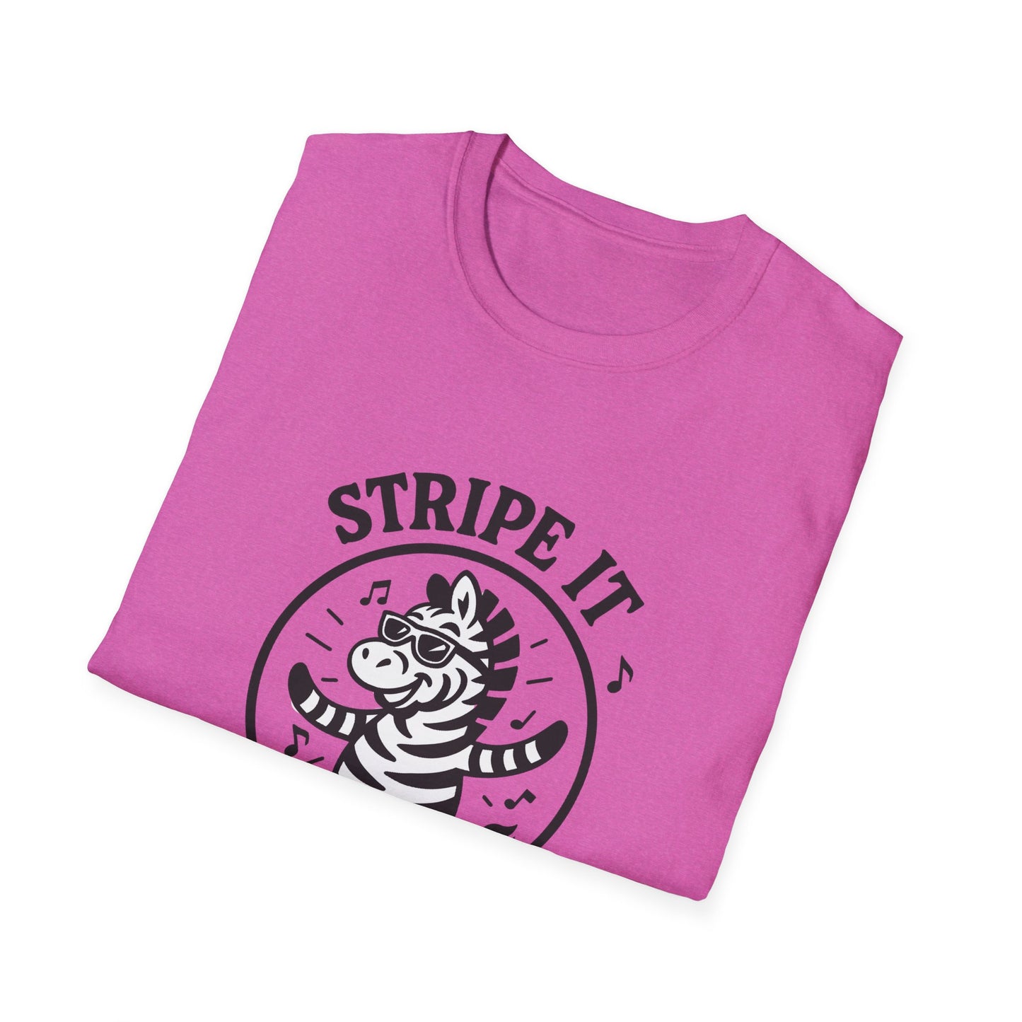 Zebra T-Shirt - 'Stripe It Like Hot' Softstyle Tee