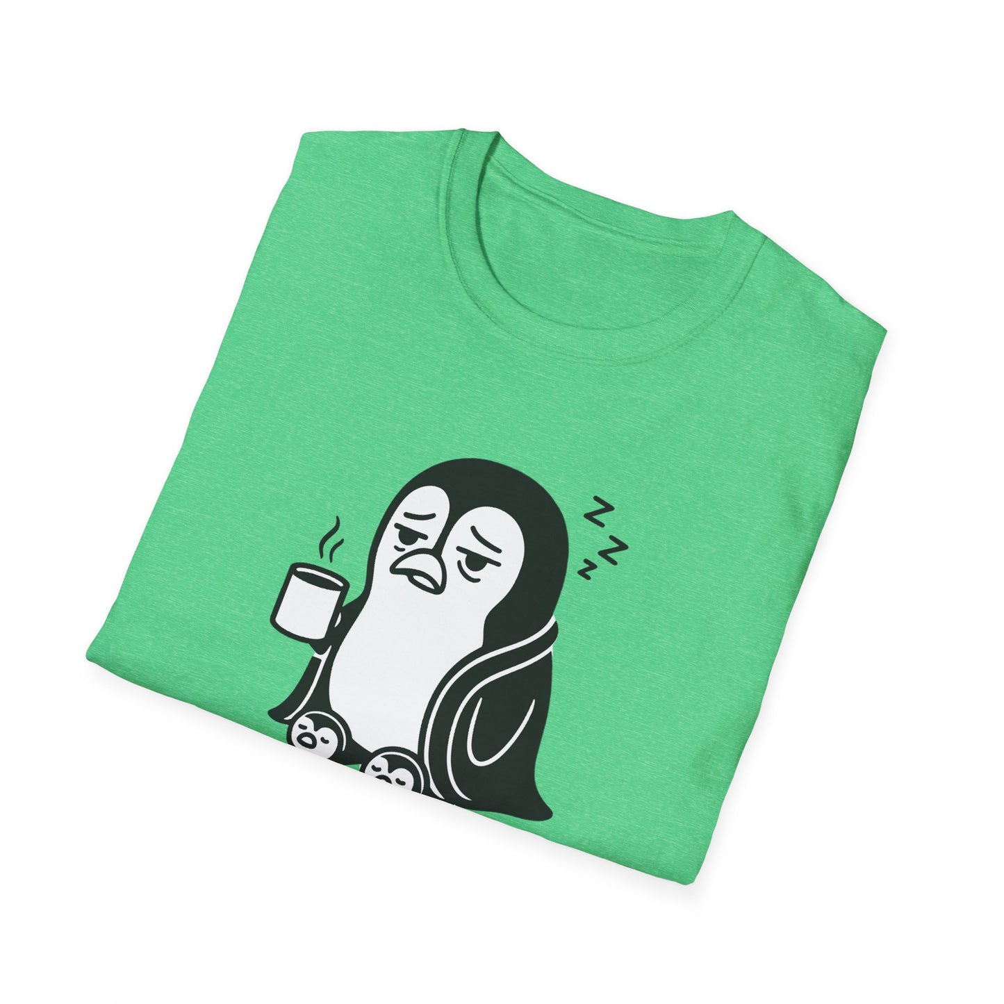 Penguin T-Shirt - 'Waddle I Do Without Coffee?' Softstyle Tee