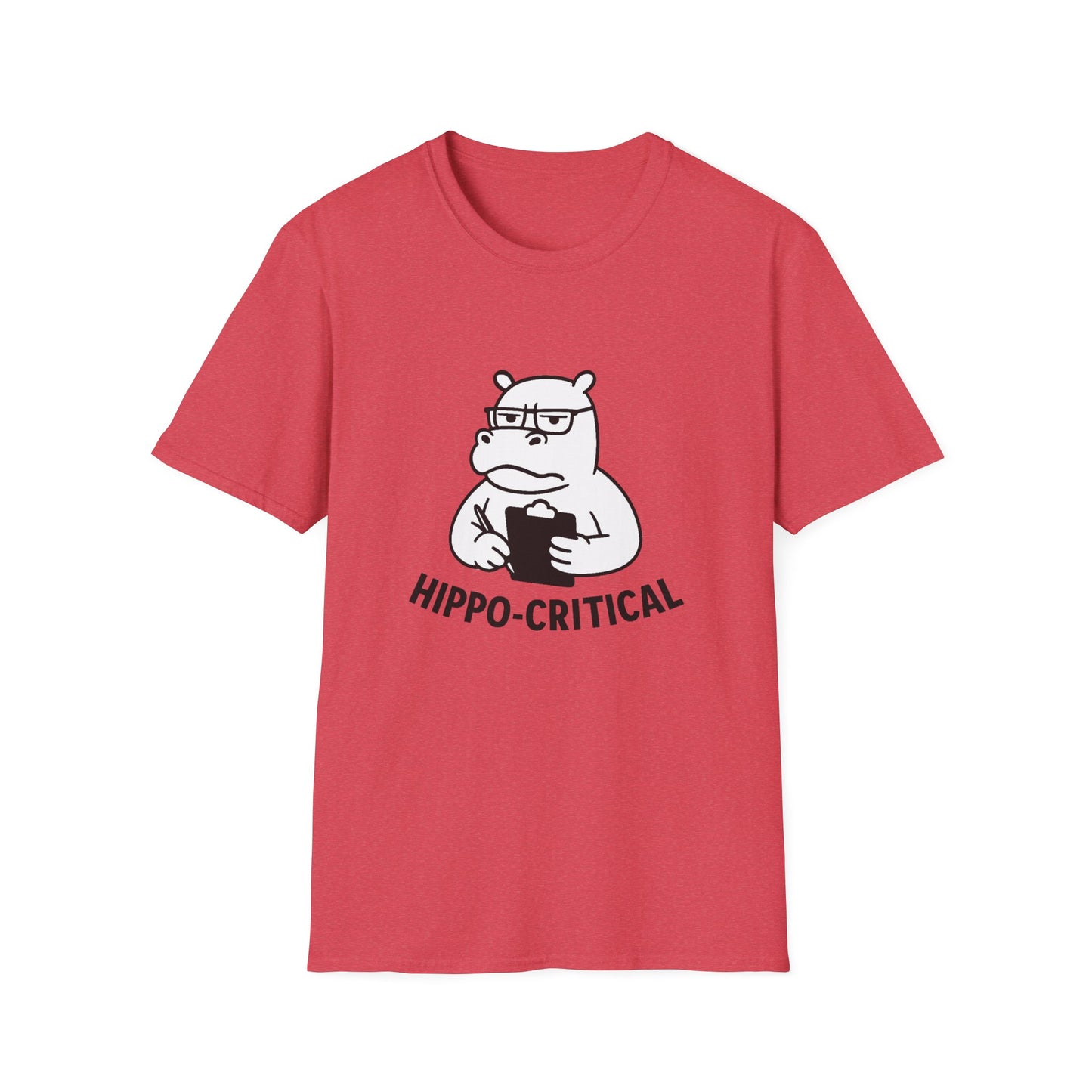 Hippo T-Shirt - 'Hippo-Critical' Softstyle Tee