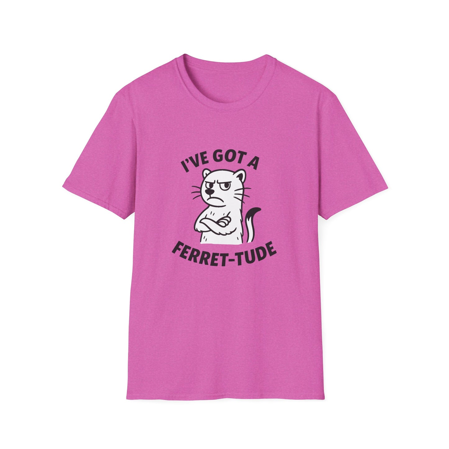Ferret T-Shirt - 'I've Got a Ferret-Tude' Softstyle Tee