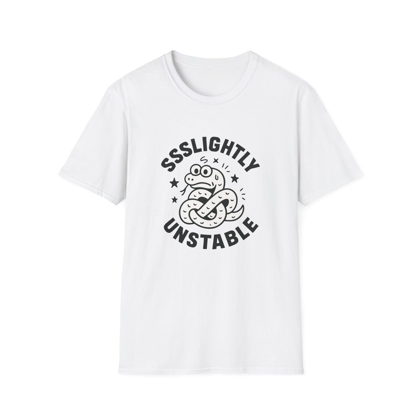 Slightly Unstable T-Shirt, Unisex Tee, Funny Graphic Shirt, Casual Wear, Gift for Friends, Quirky Fashion Statement