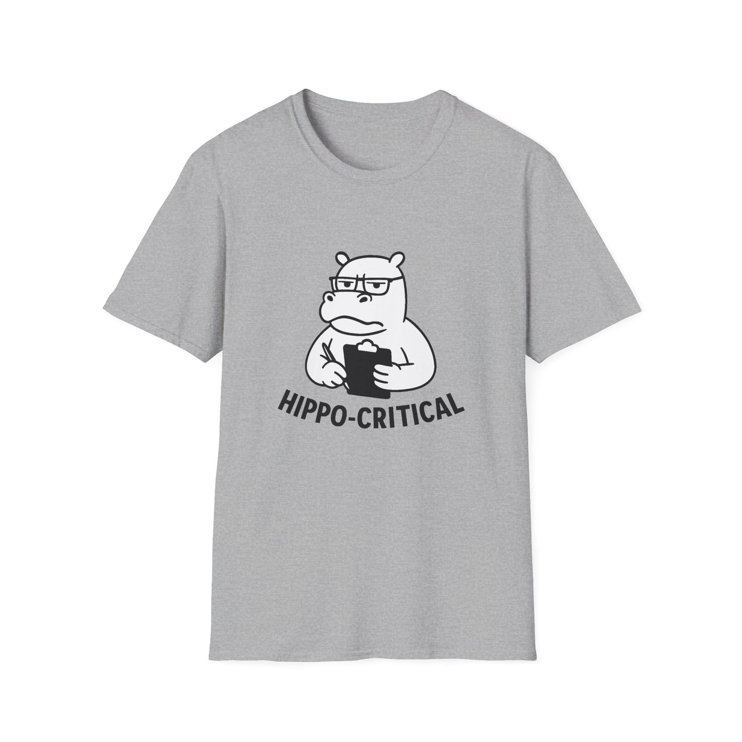 Hippo T-Shirt - 'Hippo-Critical' Softstyle Tee