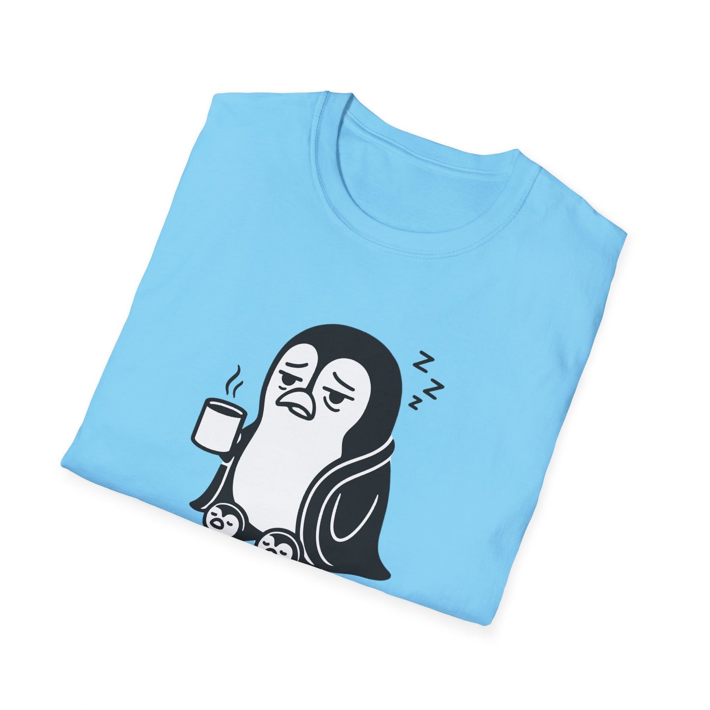 Penguin T-Shirt - 'Waddle I Do Without Coffee?' Softstyle Tee