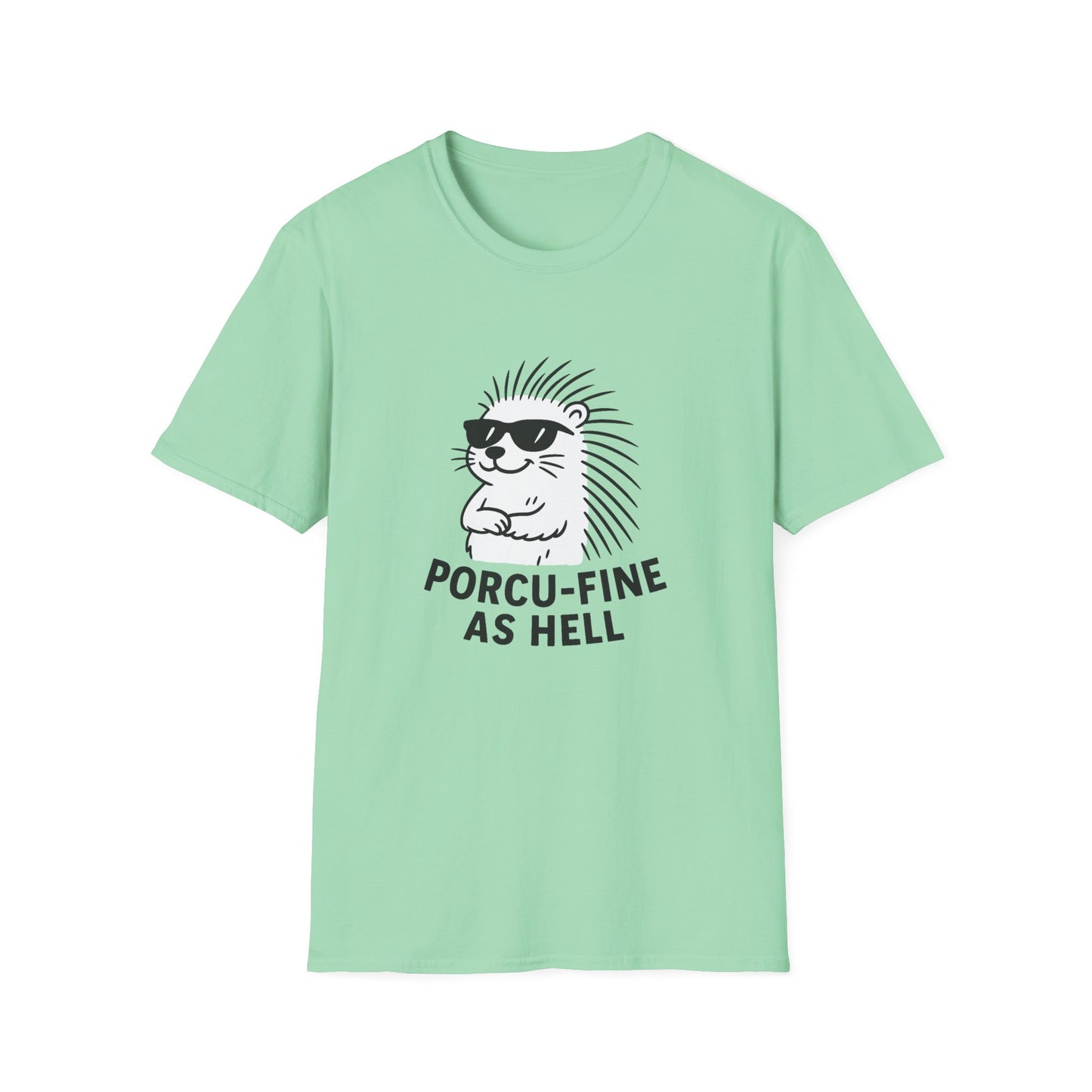 Porcupine T-Shirt - 'Porcu-Fine' Softstyle Tee