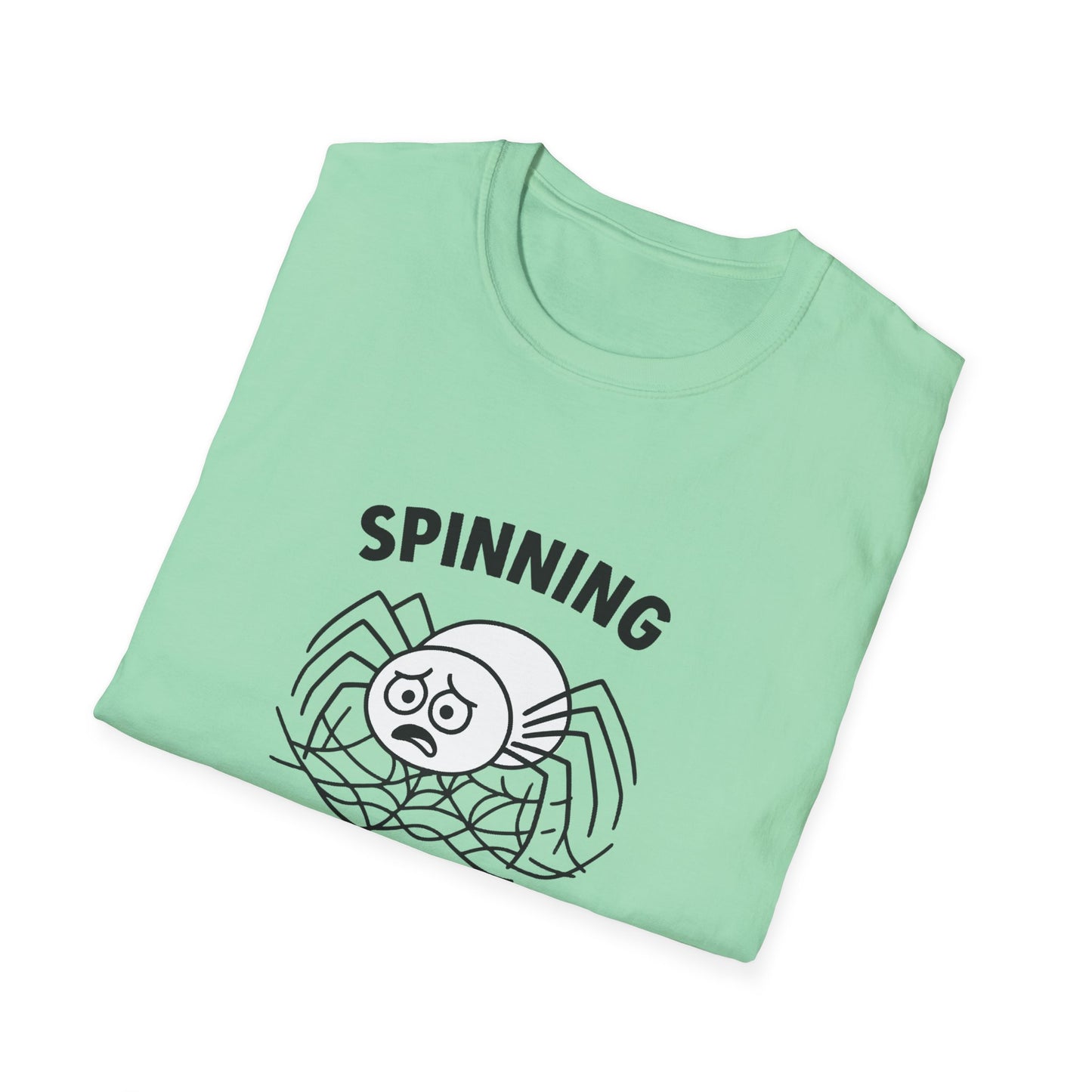 Spider T-Shirt - 'Spinning Out of Control' Softstyle Tee