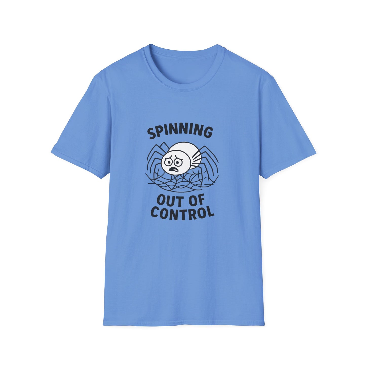 Spider T-Shirt - 'Spinning Out of Control' Softstyle Tee
