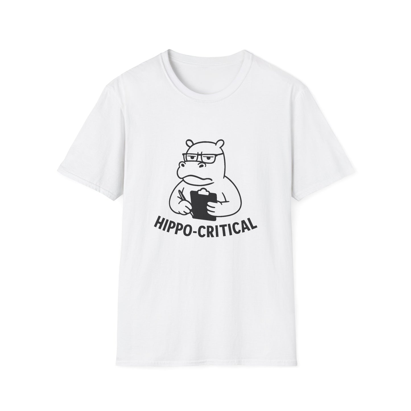 Hippo T-Shirt - 'Hippo-Critical' Softstyle Tee