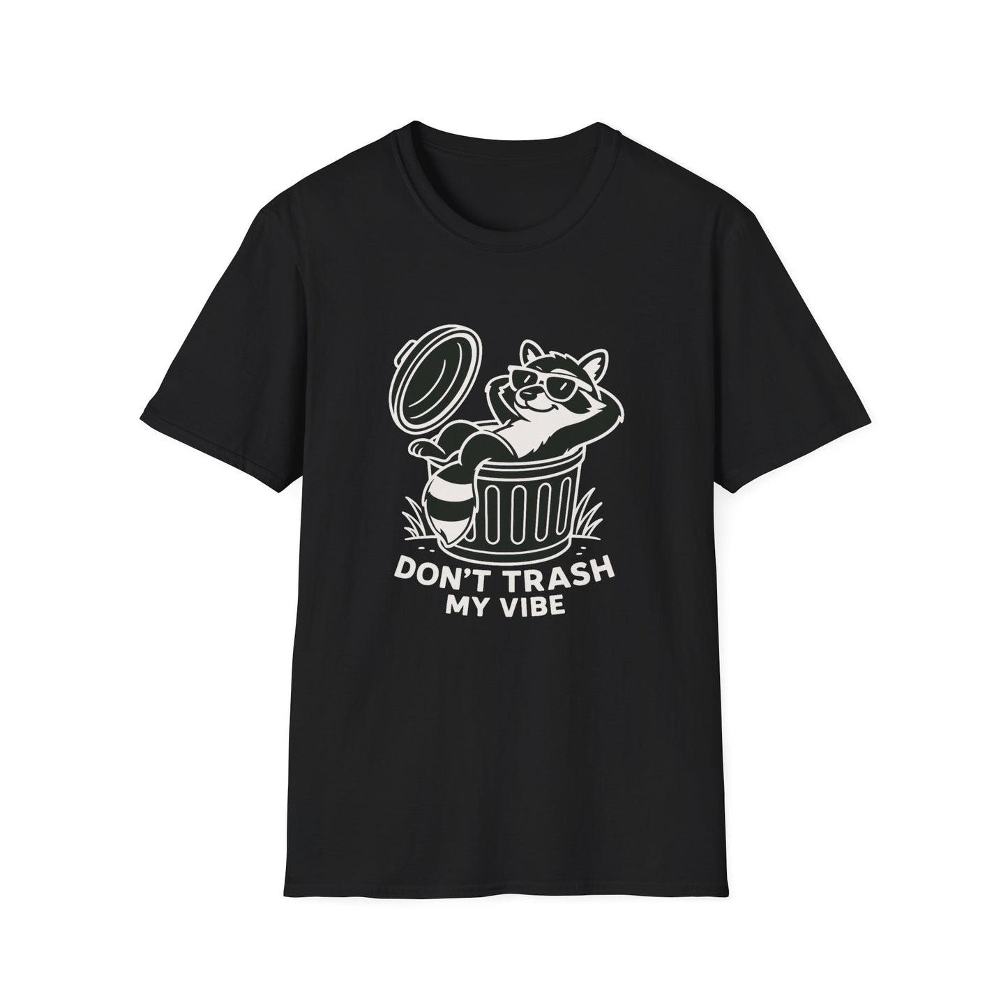Racoon T-Shirt - 'Don't Trash My Vibe' Softstyle Tee