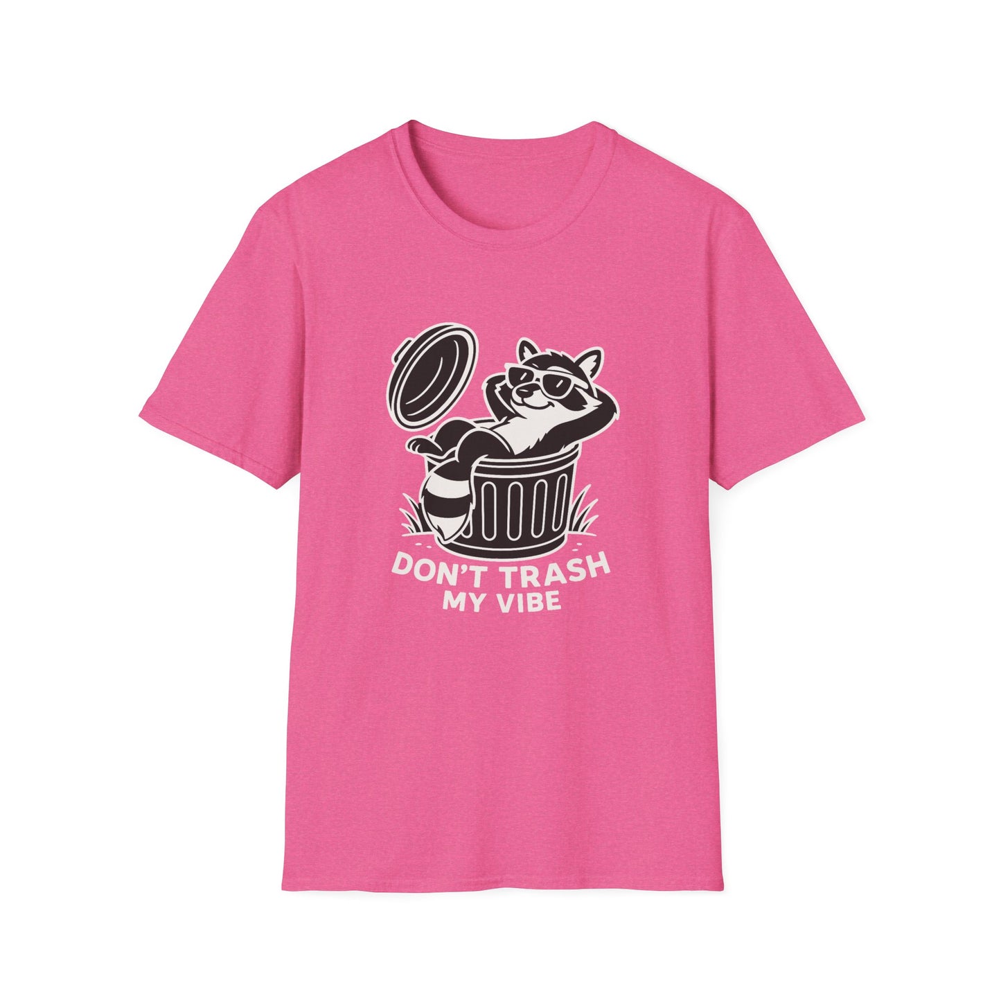 Racoon T-Shirt - 'Don't Trash My Vibe' Softstyle Tee