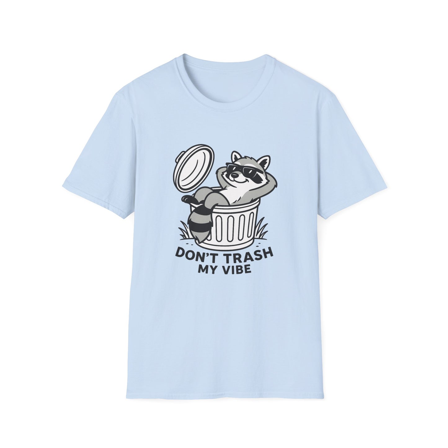 Racoon T-Shirt - 'Don't Trash My Vibe' Softstyle Tee