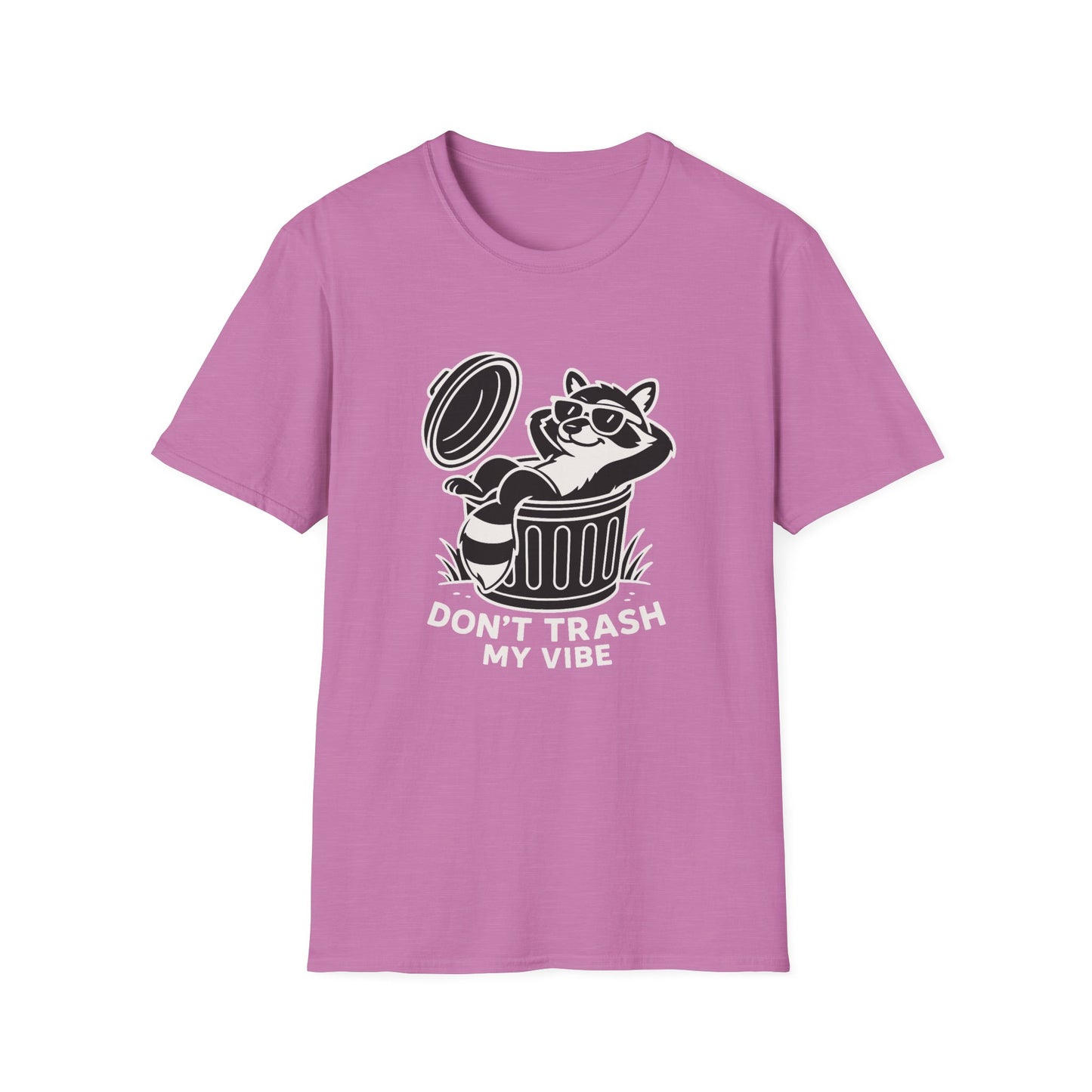 Racoon T-Shirt - 'Don't Trash My Vibe' Softstyle Tee