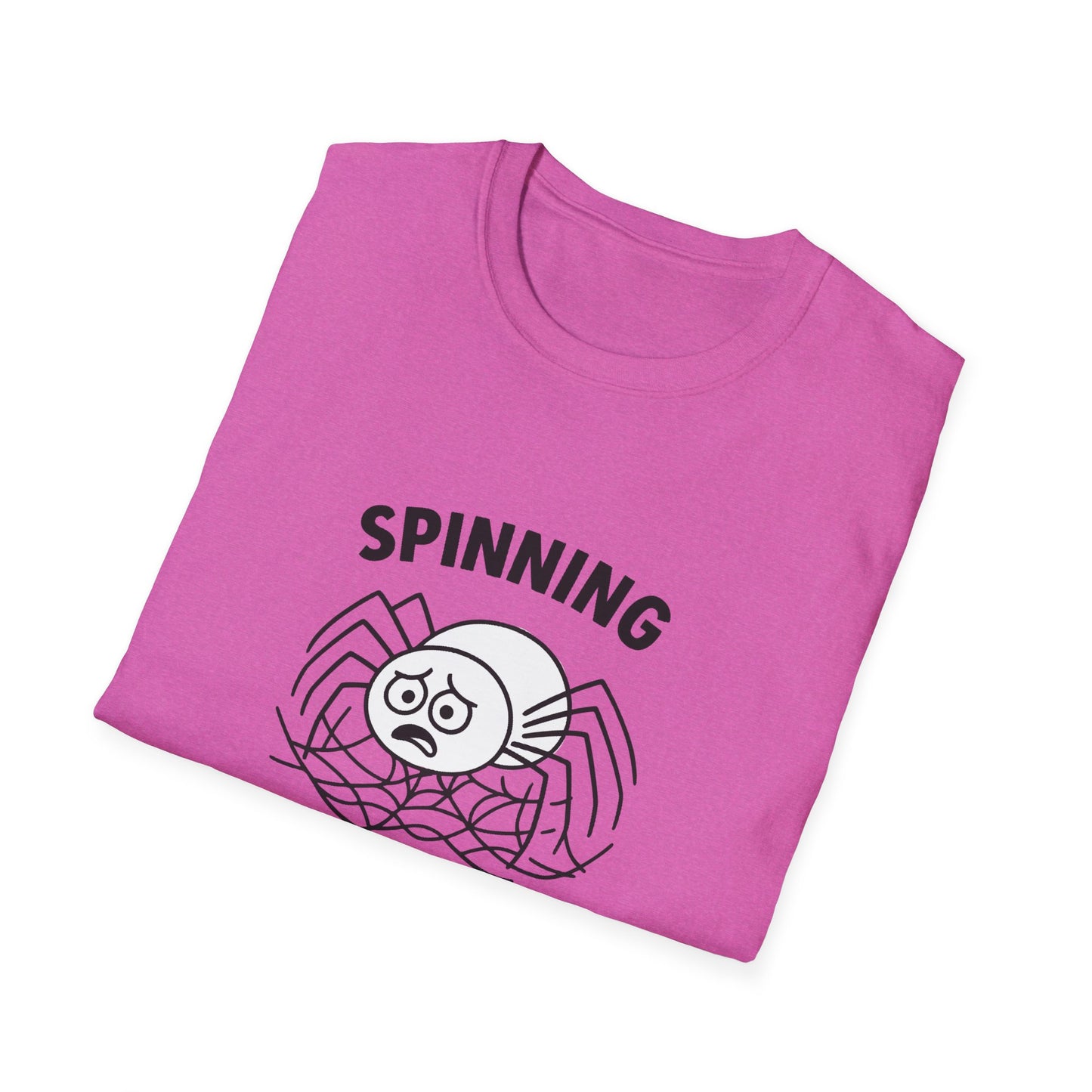 Spider T-Shirt - 'Spinning Out of Control' Softstyle Tee