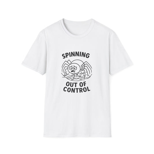 Spider T-Shirt - 'Spinning Out of Control' Softstyle Tee
