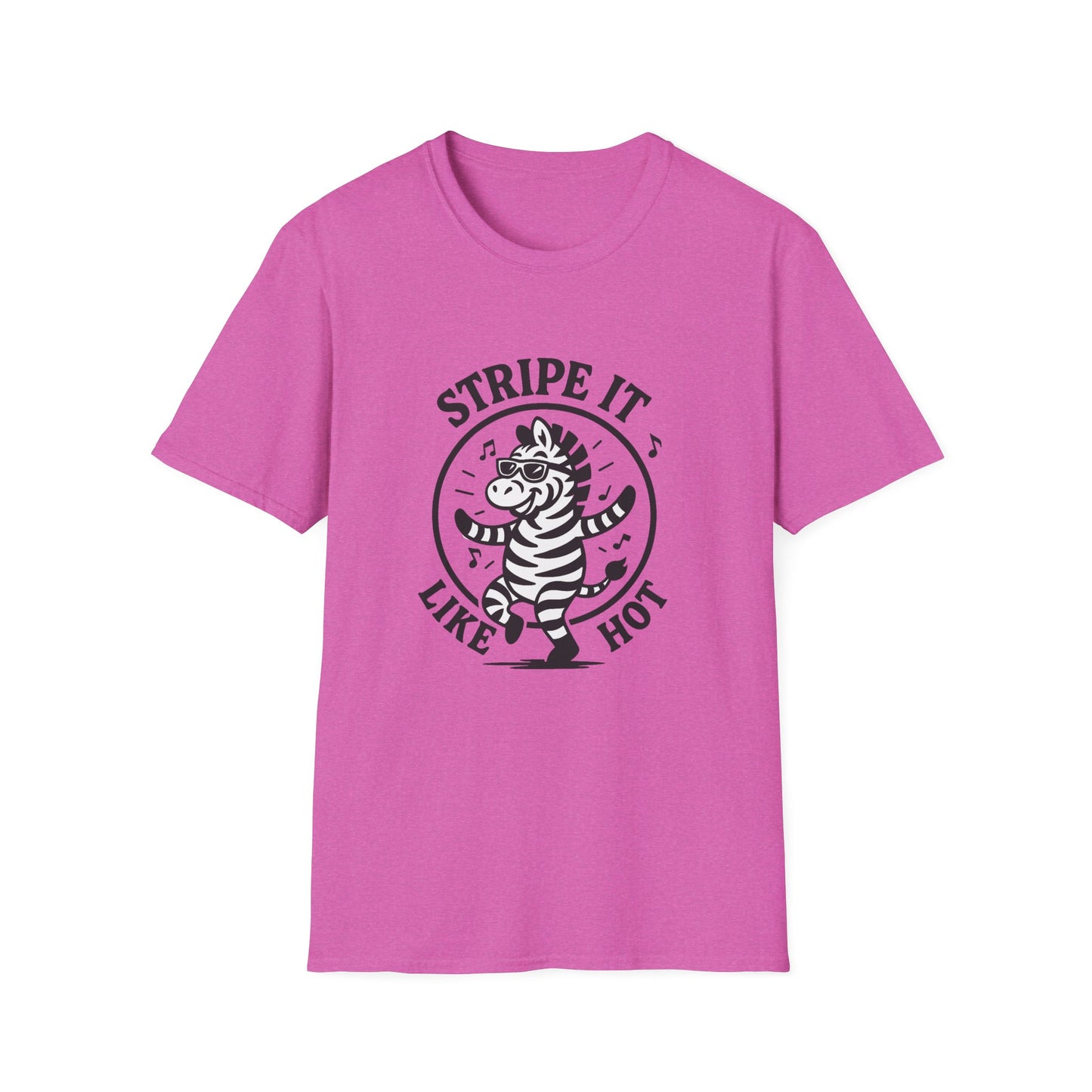 Zebra T-Shirt - 'Stripe It Like Hot' Softstyle Tee