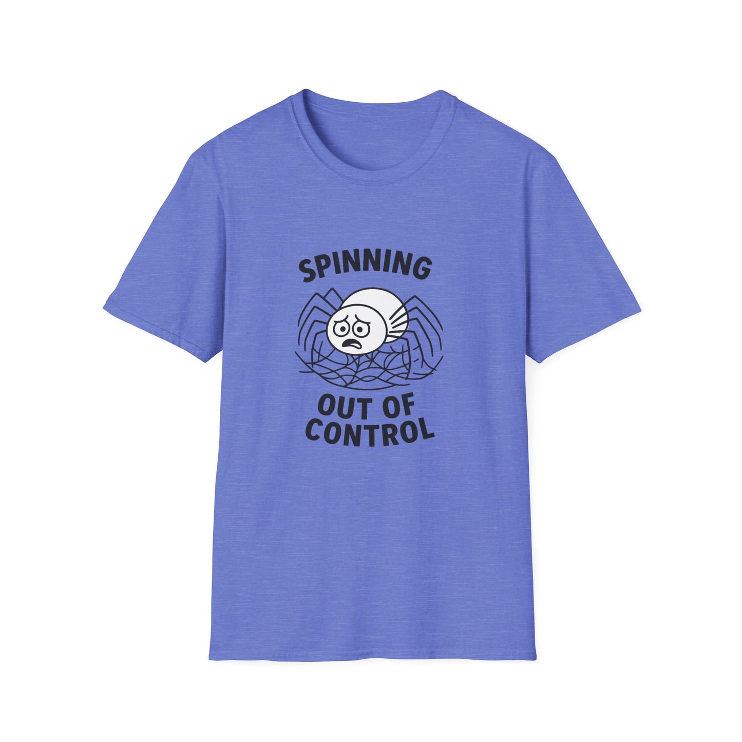 Spider T-Shirt - 'Spinning Out of Control' Softstyle Tee