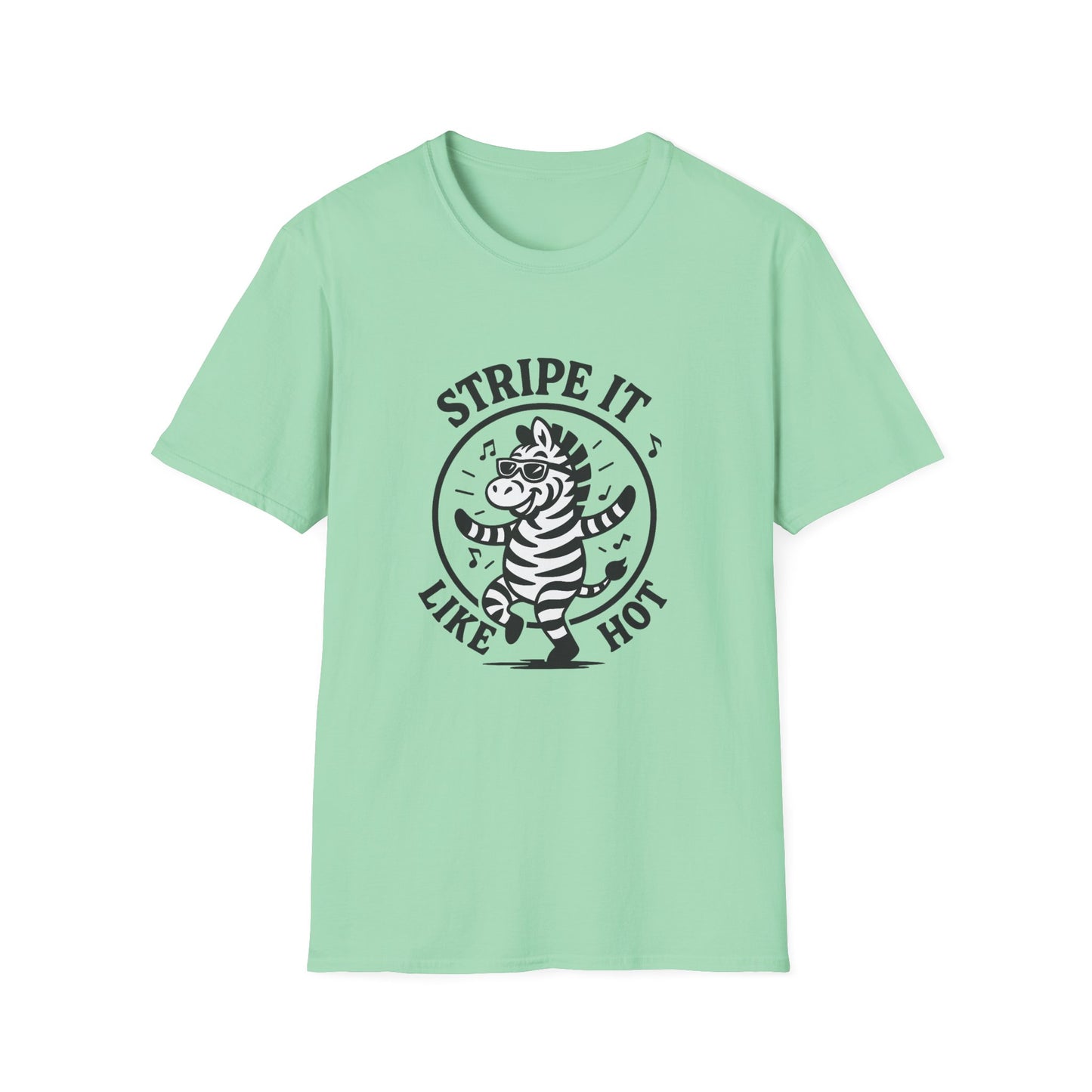 Zebra T-Shirt - 'Stripe It Like Hot' Softstyle Tee