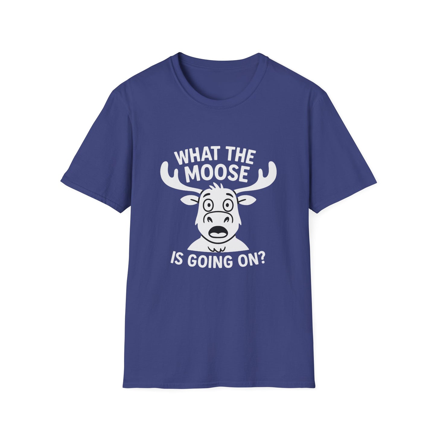 Moose T-Shirt - 'What The Moose Is Going On' Softstyle Tee