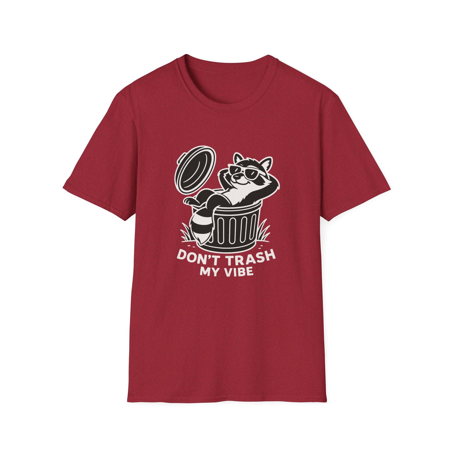Racoon T-Shirt - 'Don't Trash My Vibe' Softstyle Tee