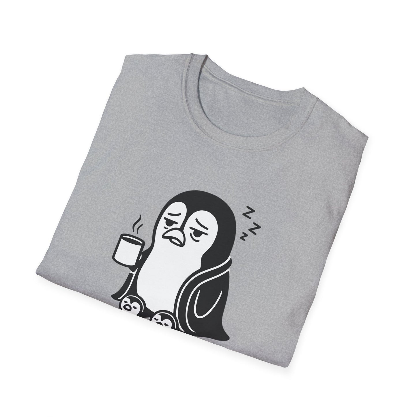 Penguin T-Shirt - 'Waddle I Do Without Coffee?' Softstyle Tee