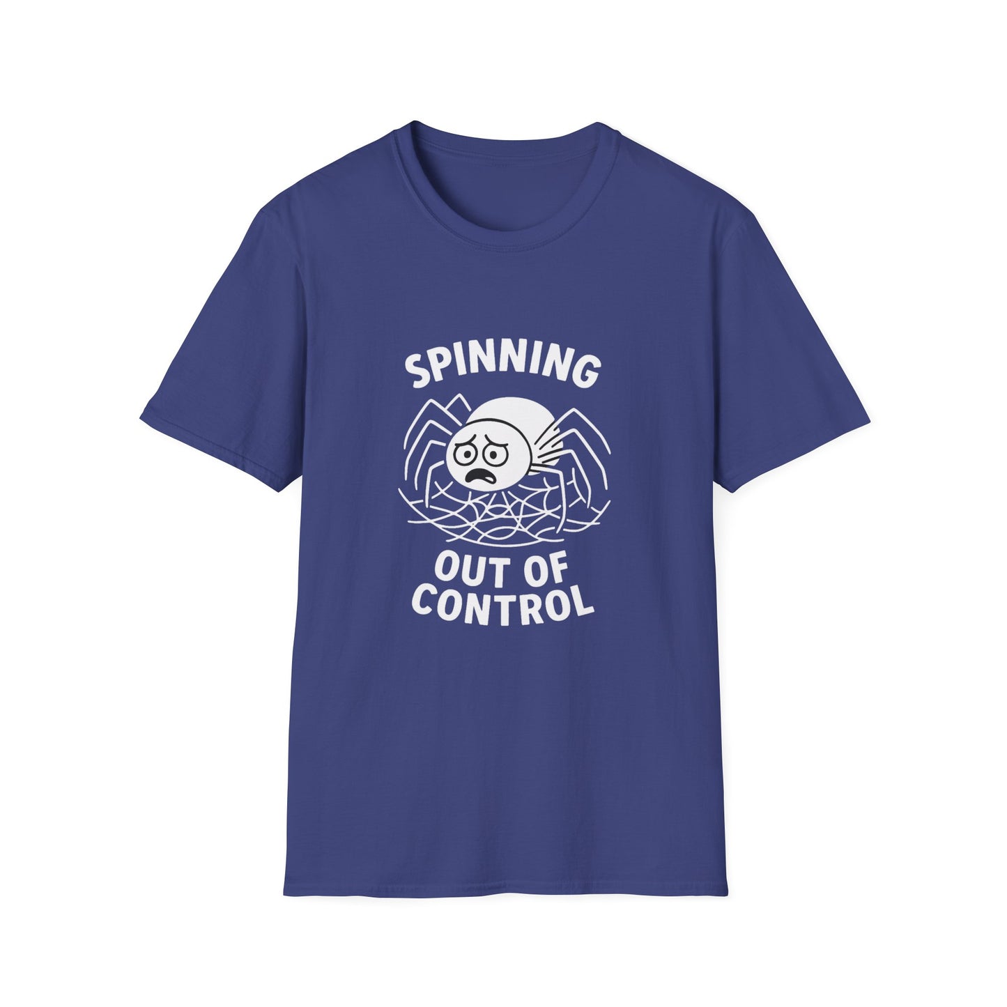 Spider T-Shirt - 'Spinning Out of Control' Softstyle Tee