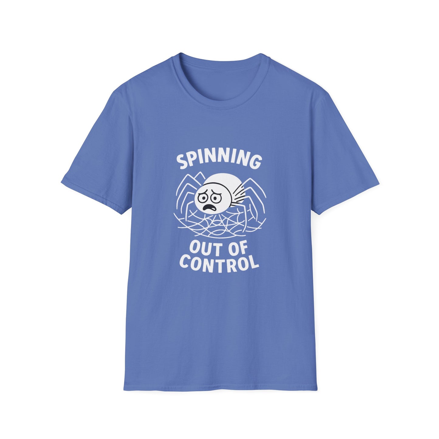 Spider T-Shirt - 'Spinning Out of Control' Softstyle Tee