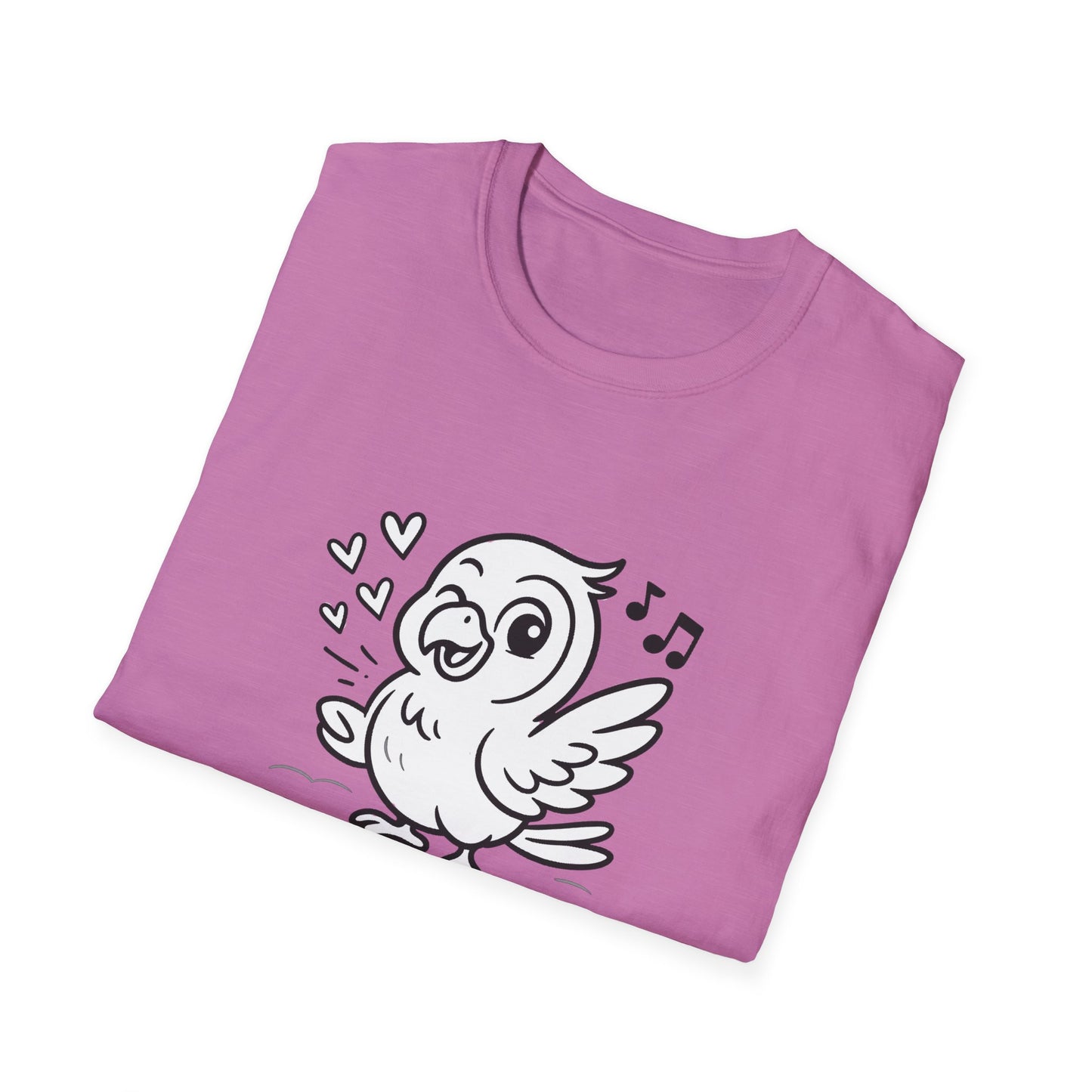 Bird T-Shirt - 'Talk Biiirdy To Me' Softstyle Tee