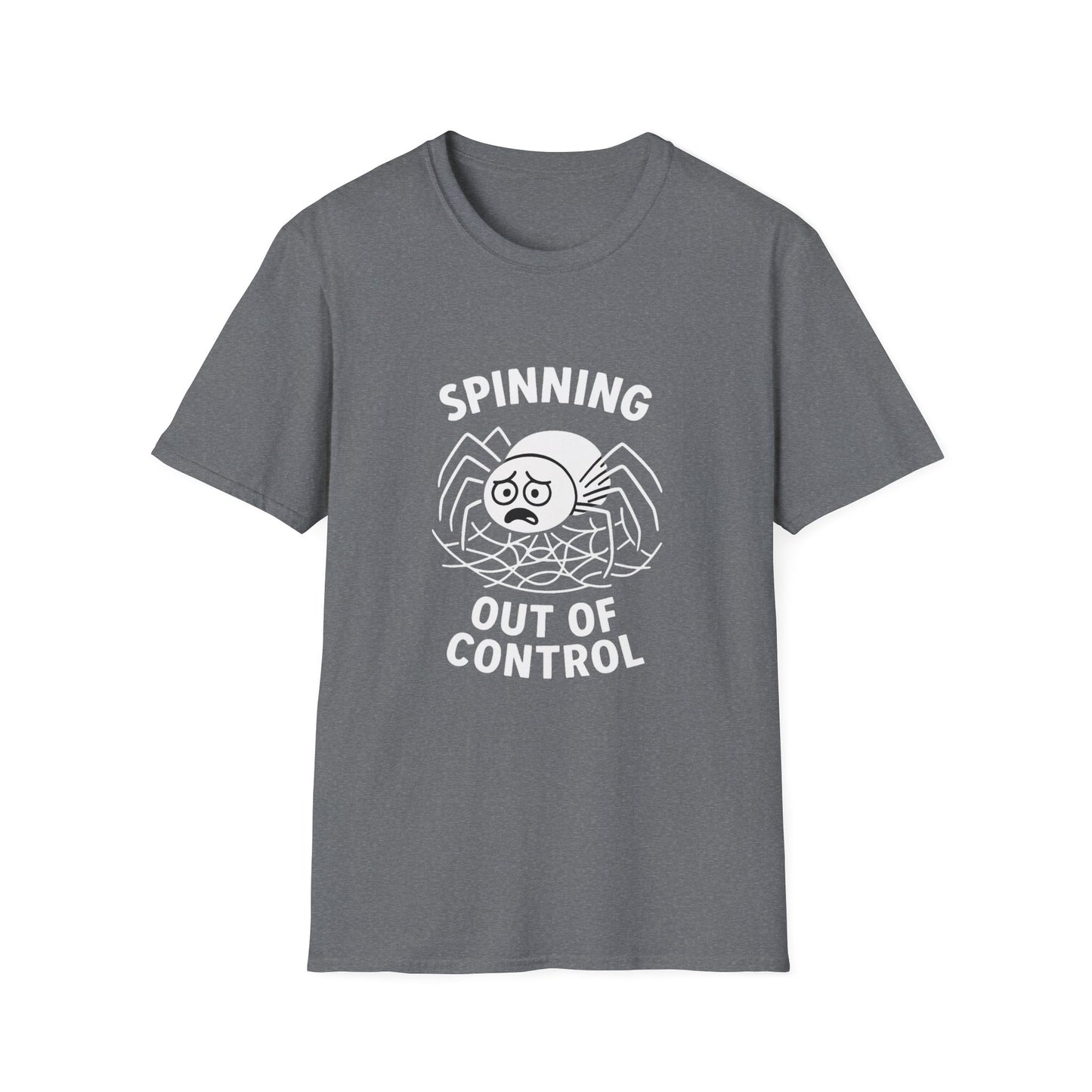 Spider T-Shirt - 'Spinning Out of Control' Softstyle Tee