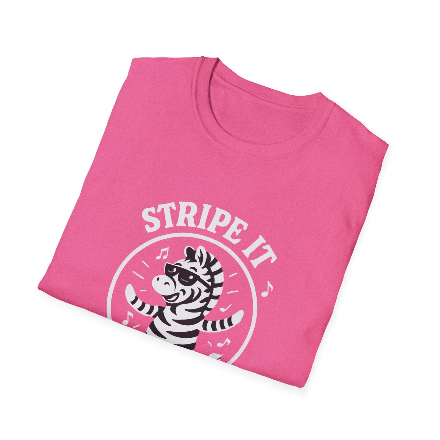 Zebra T-Shirt - 'Stripe It Like Hot' Softstyle Tee