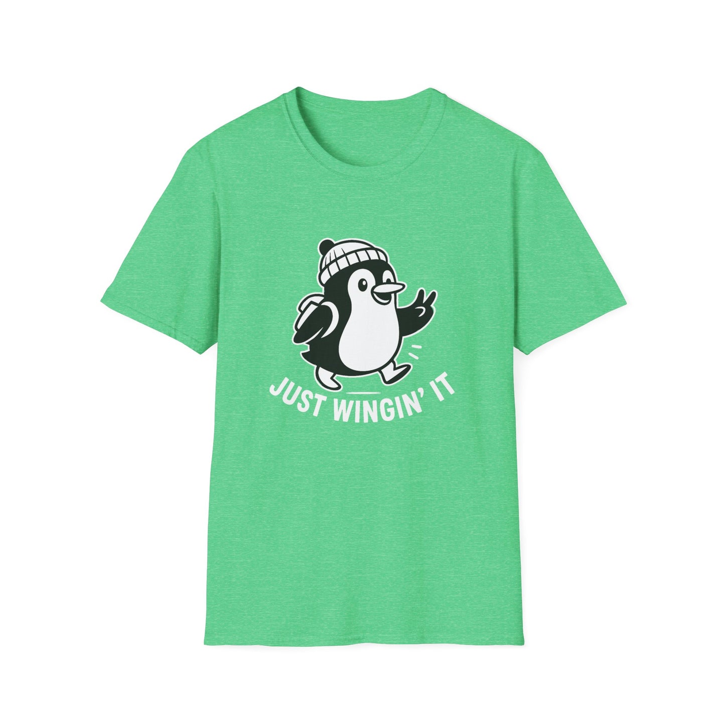 Penguin T-Shirt - 'Just Wingin' It' Softstyle Tee