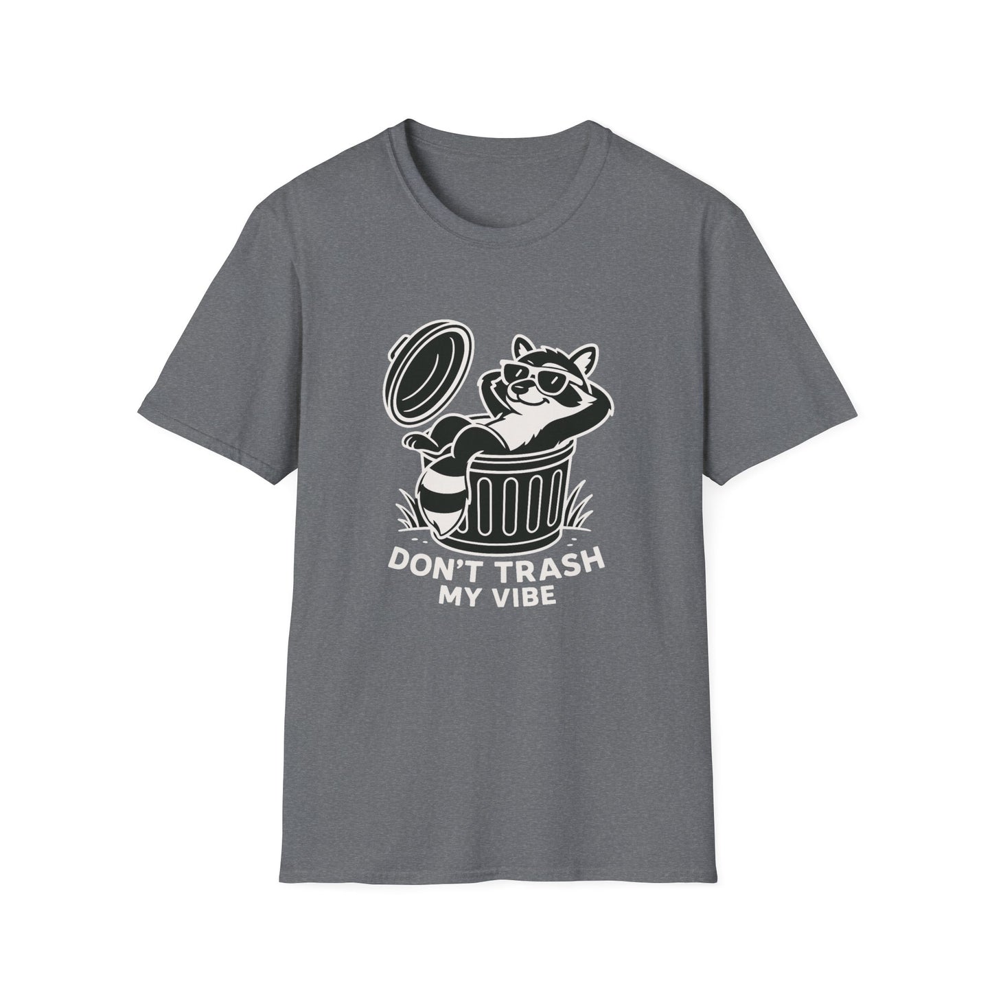 Racoon T-Shirt - 'Don't Trash My Vibe' Softstyle Tee