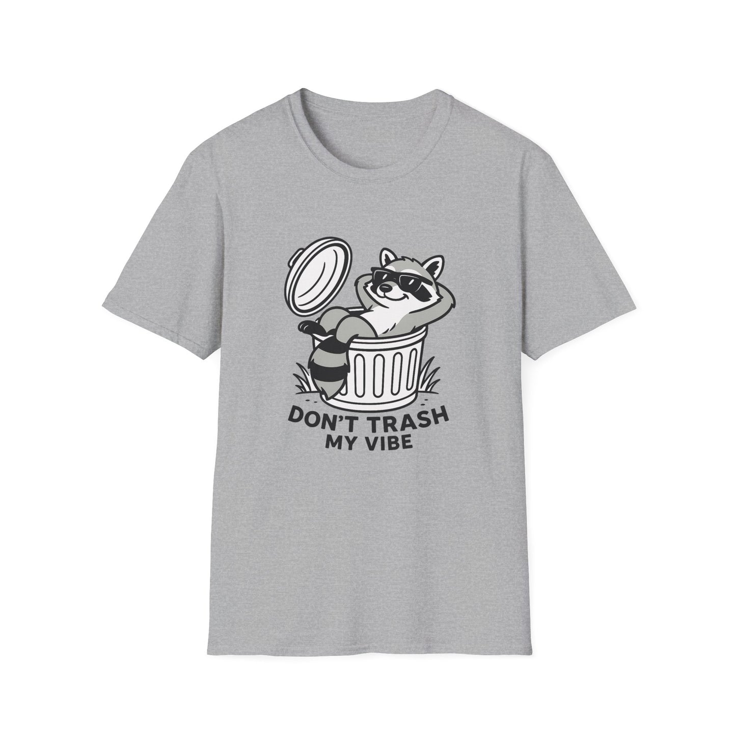 Racoon T-Shirt - 'Don't Trash My Vibe' Softstyle Tee