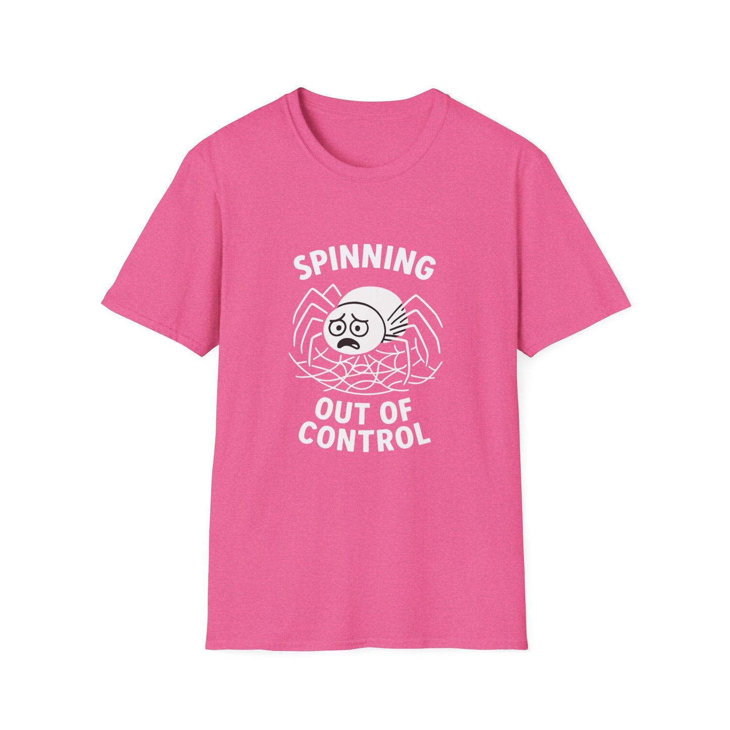 Spider T-Shirt - 'Spinning Out of Control' Softstyle Tee