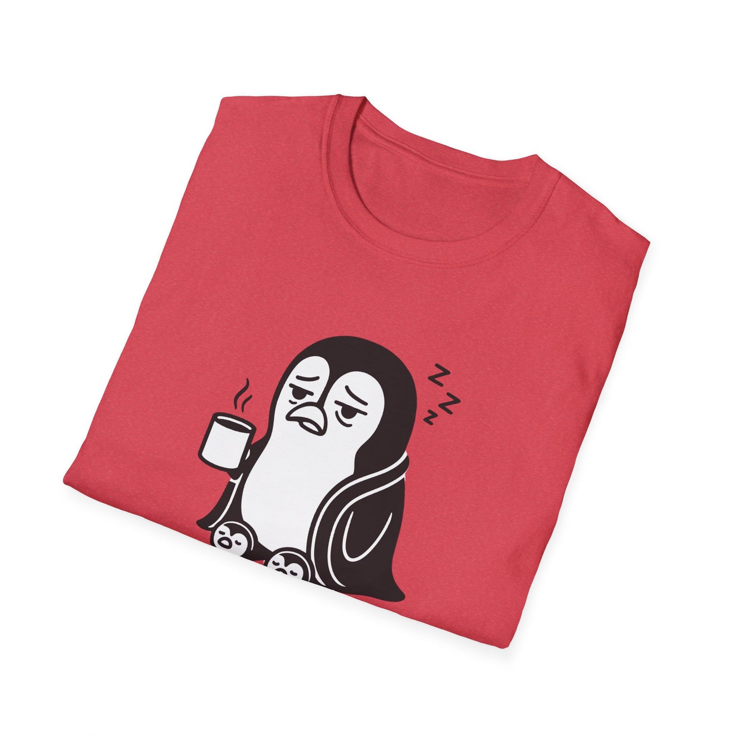 Penguin T-Shirt - 'Waddle I Do Without Coffee?' Softstyle Tee