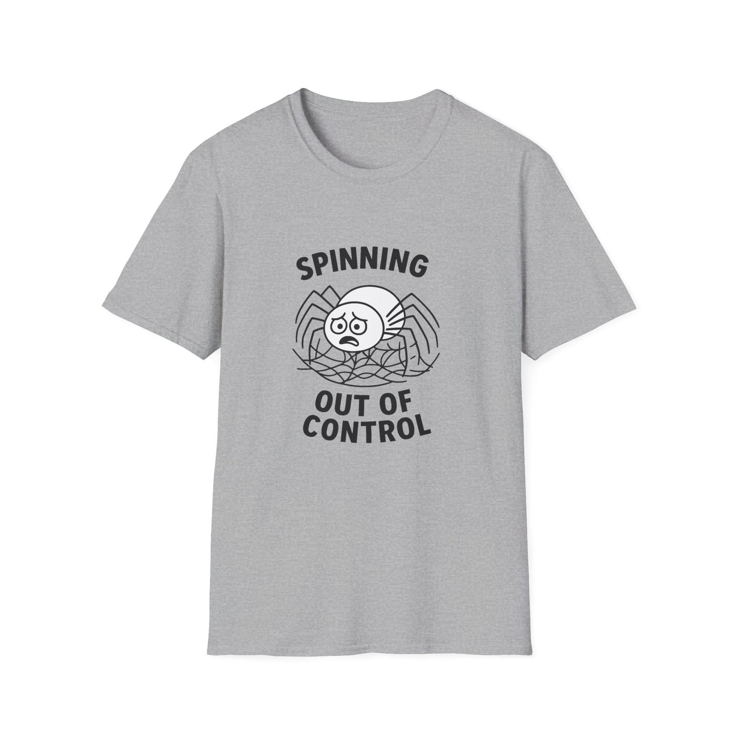 Spider T-Shirt - 'Spinning Out of Control' Softstyle Tee