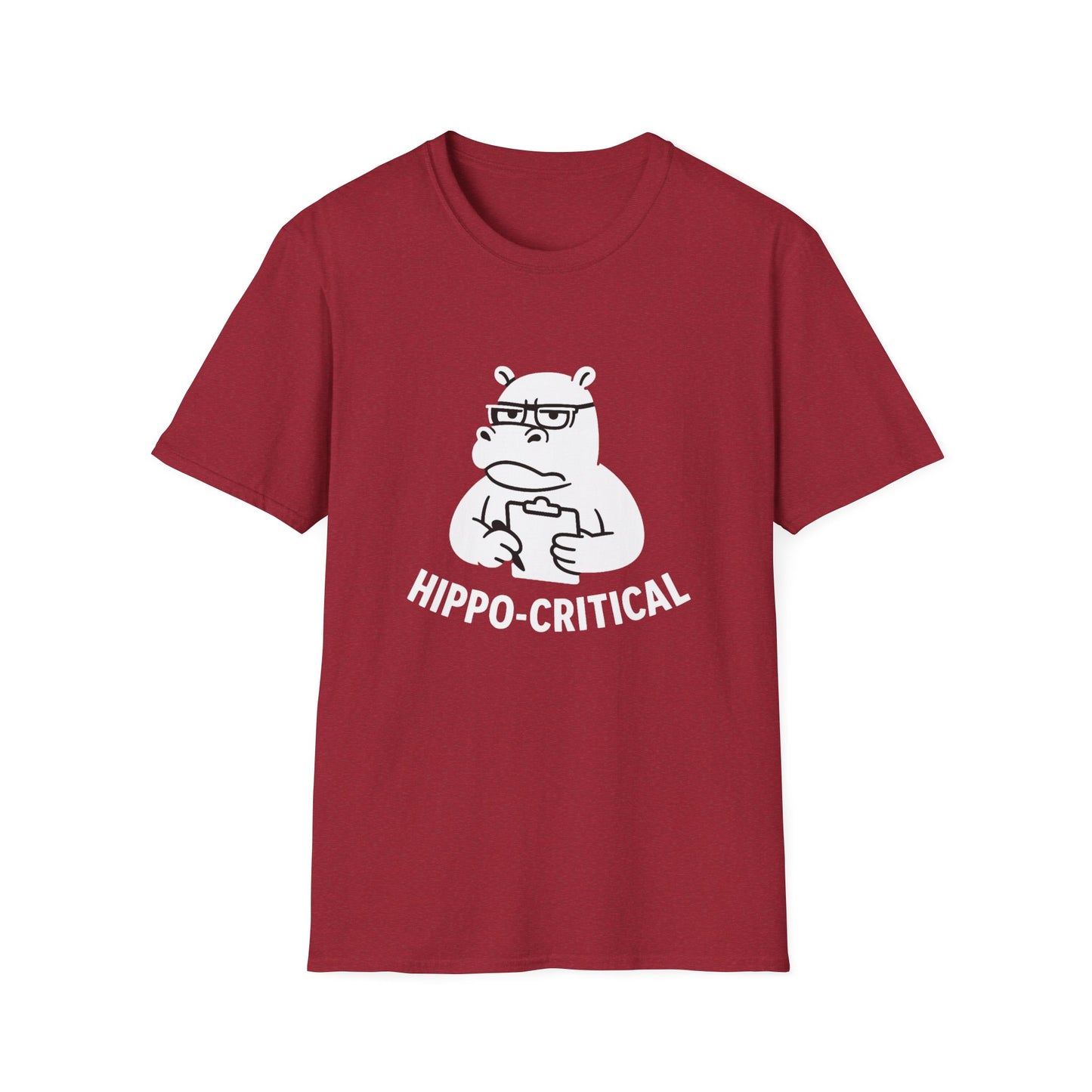 Hippo T-Shirt - 'Hippo-Critical' Softstyle Tee