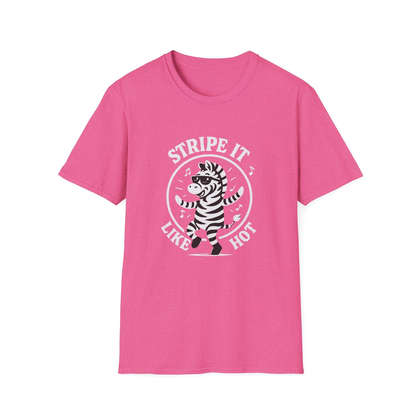 Zebra T-Shirt - 'Stripe It Like Hot' Softstyle Tee