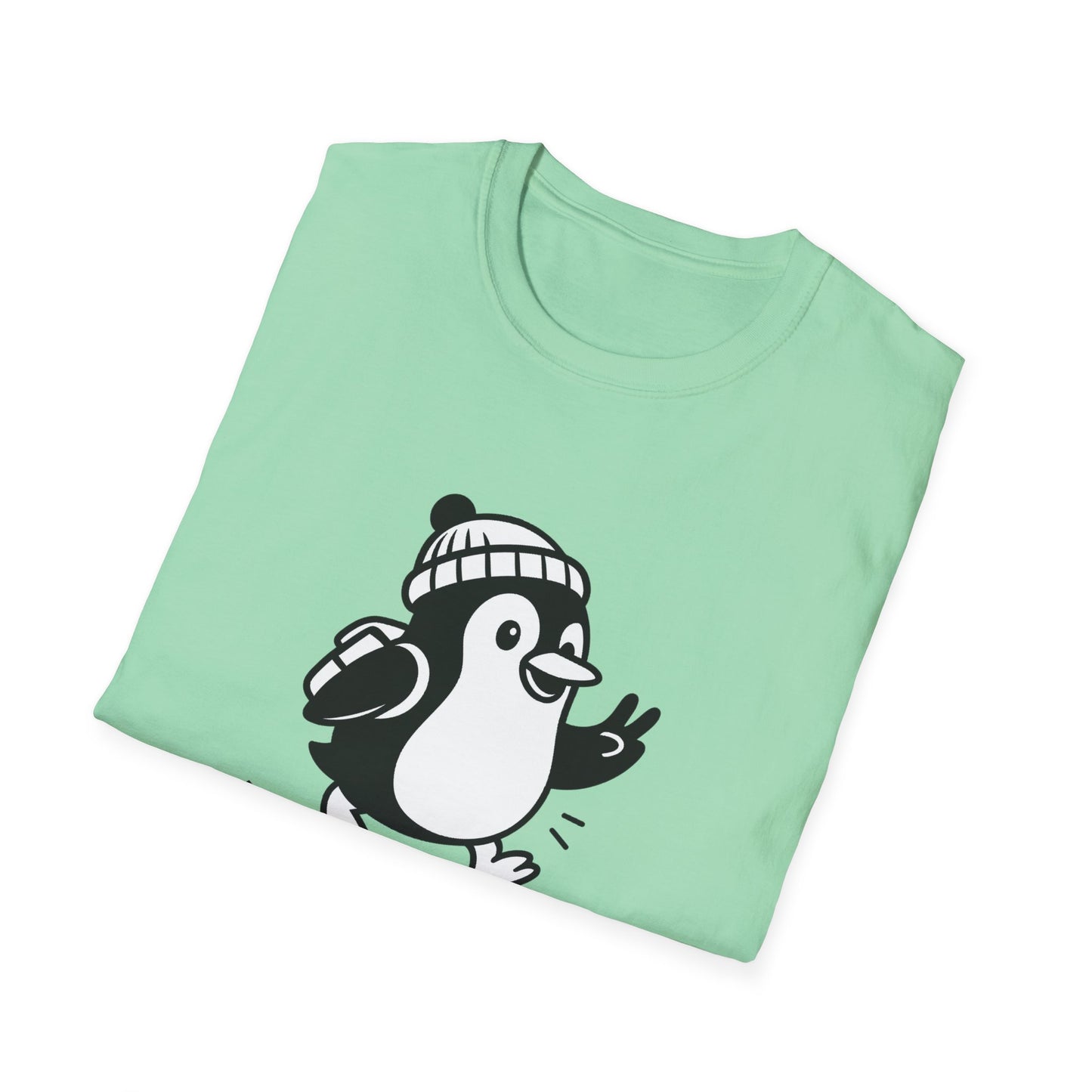 Penguin T-Shirt - 'Just Wingin' It' Softstyle Tee