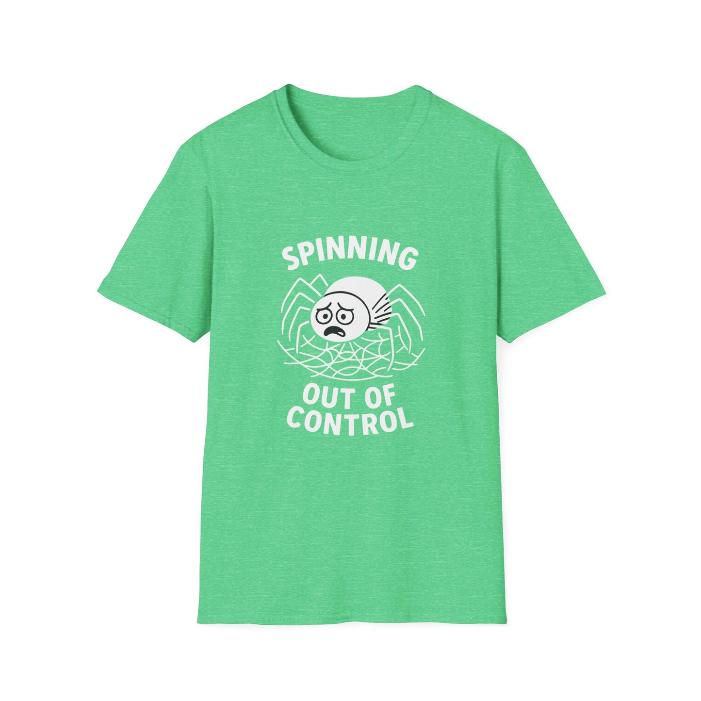 Spider T-Shirt - 'Spinning Out of Control' Softstyle Tee