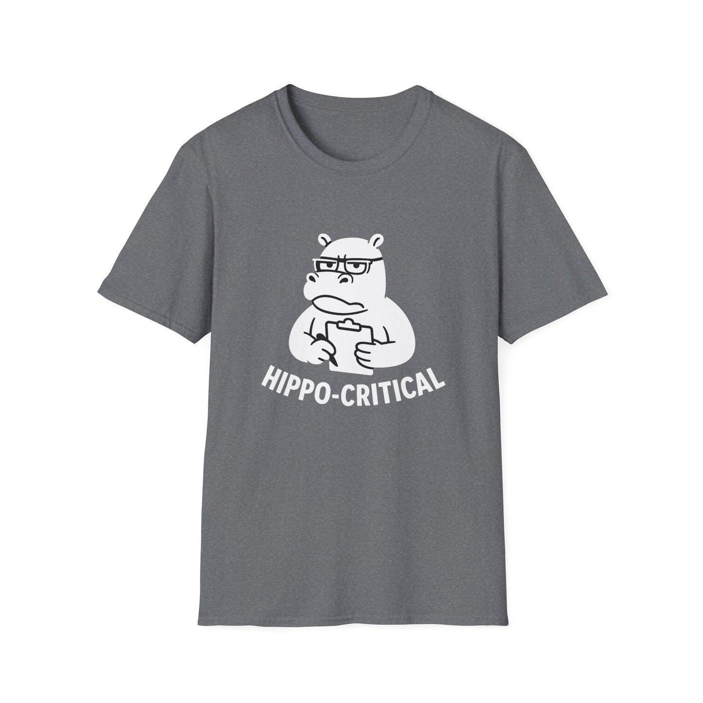 Hippo T-Shirt - 'Hippo-Critical' Softstyle Tee