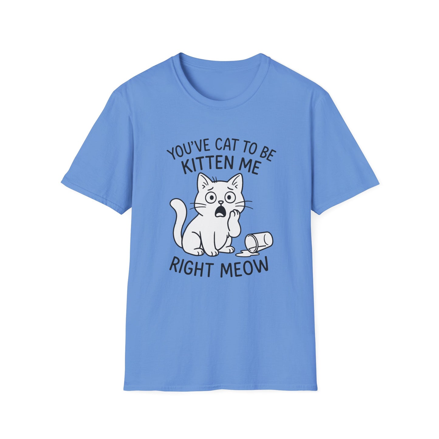 Cat T-Shirt - 'You've Cat To Be Kitten Me Right Meow' Softstyle Tee
