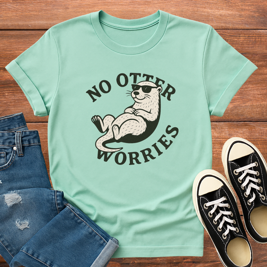 Otter T-Shirt - 'No Otter Worries' Softstyle Tee