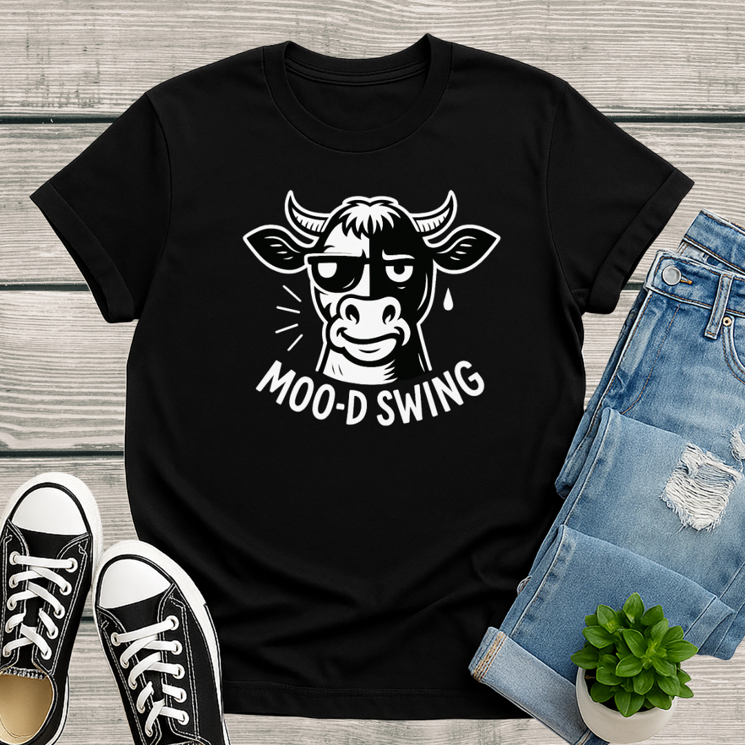 Cow T-Shirt - 'Moo-D Swing' Softstyle Tee