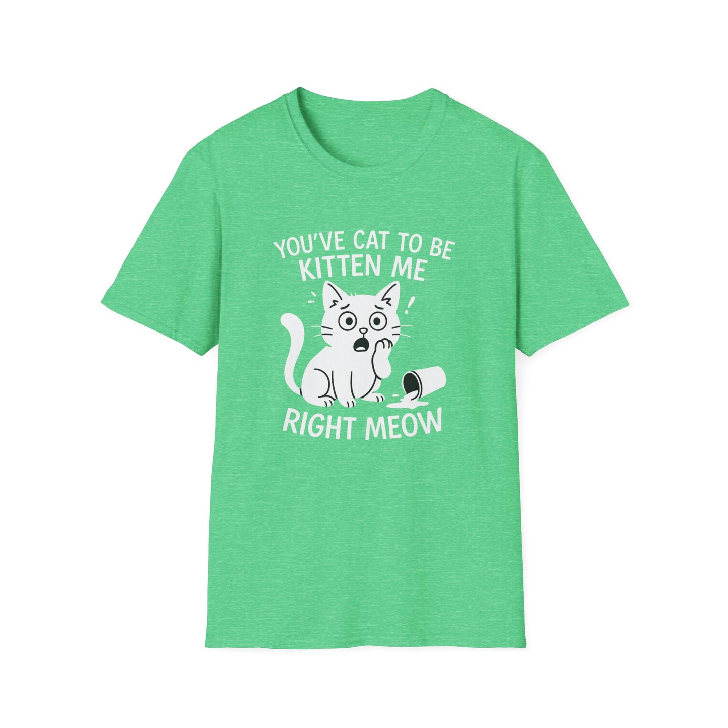 Cat T-Shirt - 'You've Cat To Be Kitten Me Right Meow' Softstyle Tee