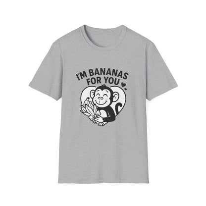 Monkey T-Shirt - 'I'm Bananas For You' Softstyle Tee