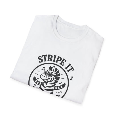 Zebra T-Shirt - 'Stripe It Like Hot' Softstyle Tee