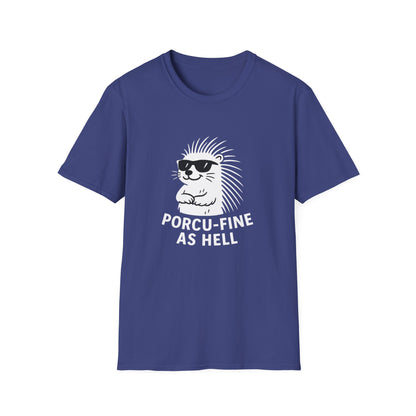 Porcupine T-Shirt - 'Porcu-Fine' Softstyle Tee