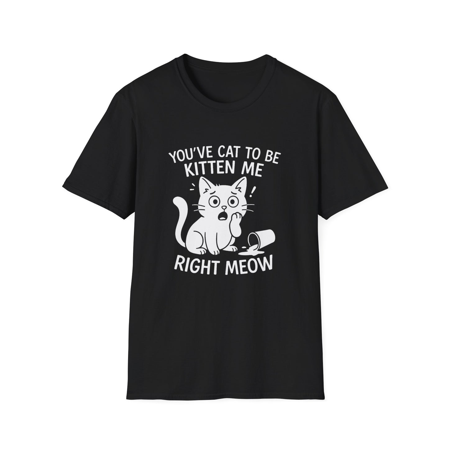 Cat T-Shirt - 'You've Cat To Be Kitten Me Right Meow' Softstyle Tee