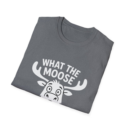 Moose T-Shirt - 'What The Moose Is Going On' Softstyle Tee