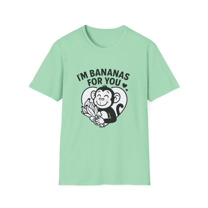 Monkey T-Shirt - 'I'm Bananas For You' Softstyle Tee